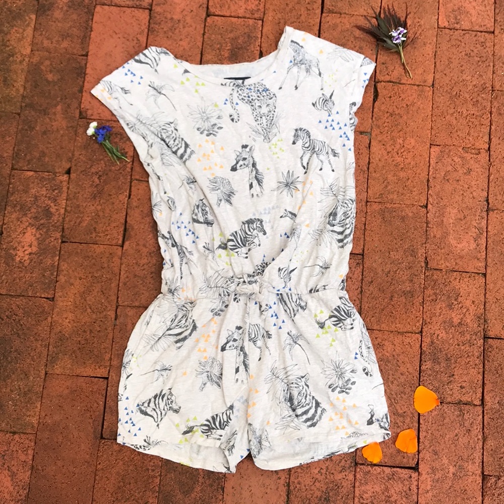 Safari Animal Print Romper
